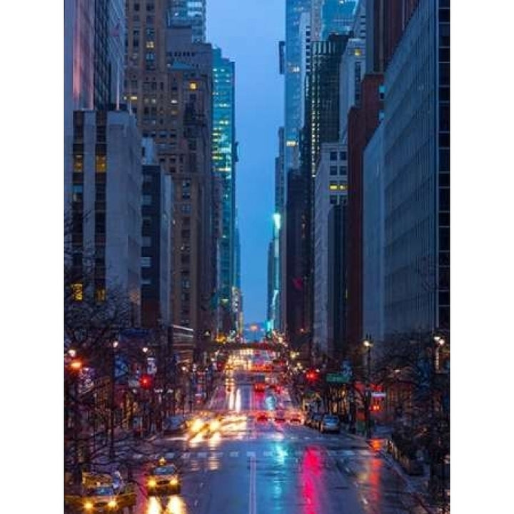 Evening view of streets of Manhattan York City Poster Print by Assaf Frank-VARPDXAF20160116046 Image 1