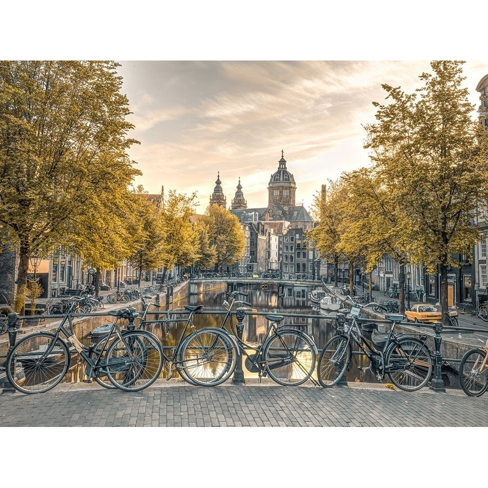 Bicycles parked along the canal-Amsterdam by Assaf Frank-VARPDXAF20160518298XC01 Image 1