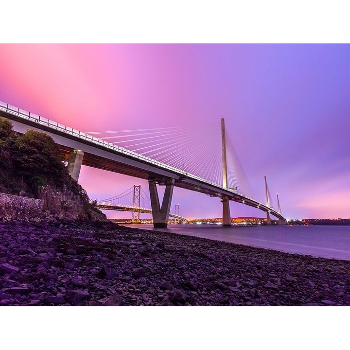 Queensferry Crossing In The Evening Scotland Poster Print by Assaf Frank-VARPDXAF20171016125 Image 1