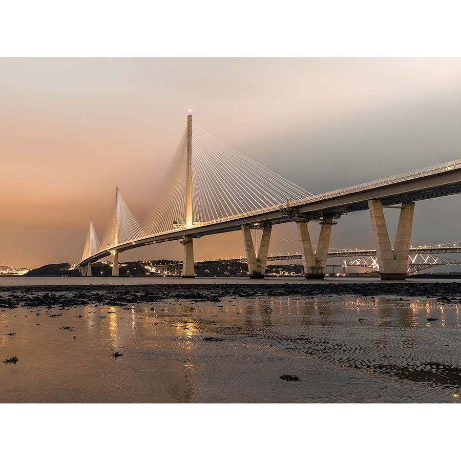 Queensferry Crossing in the evening Scotland FTBR-1924 Poster Print by Assaf Frank-VARPDXAF20171017447C01 Image 1