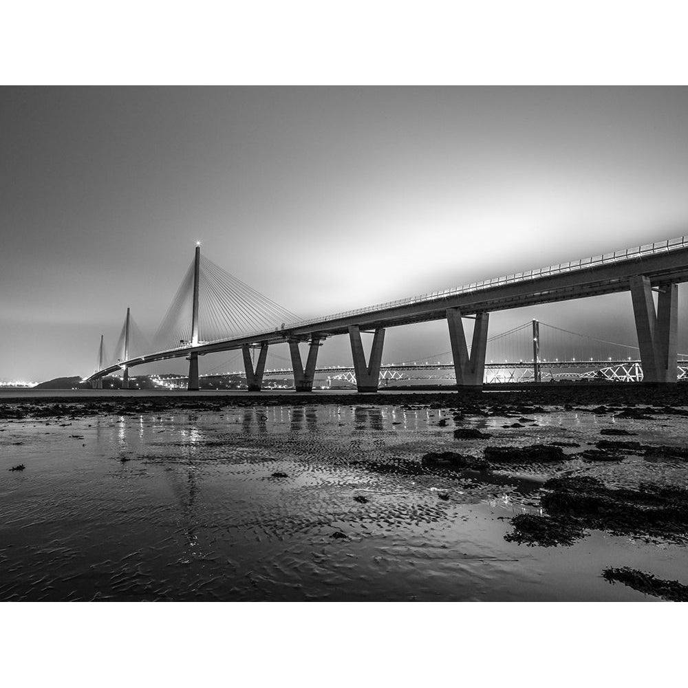 Queensferry Crossing at night Scotland Poster Print by Assaf Frank-VARPDXAF20171017450C06 Image 1