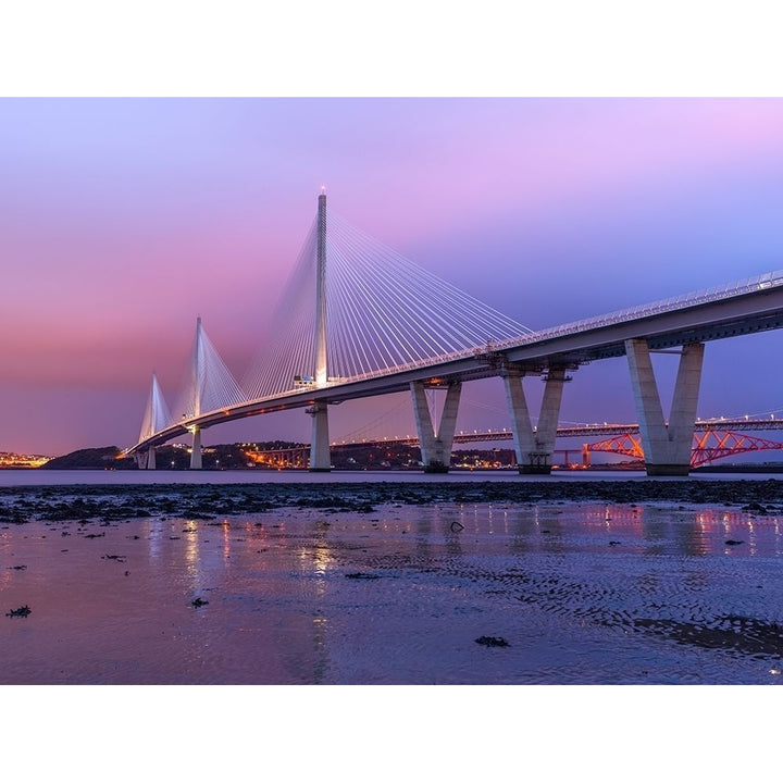 Queensferry Crossing In The Evening Scotland Ftbr-1813 Poster Print by Assaf Frank-VARPDXAF20171017447 Image 2