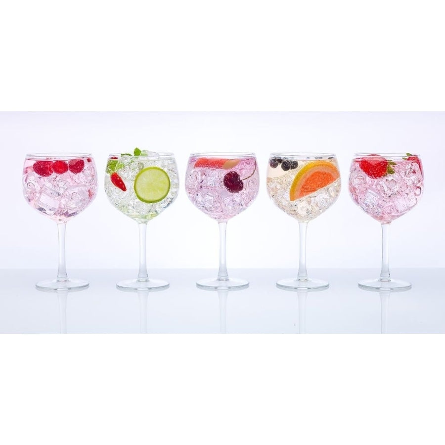 Different type of Gin glasses in a row Poster Print by Assaf Frank-VARPDXAF20180607123 Image 1