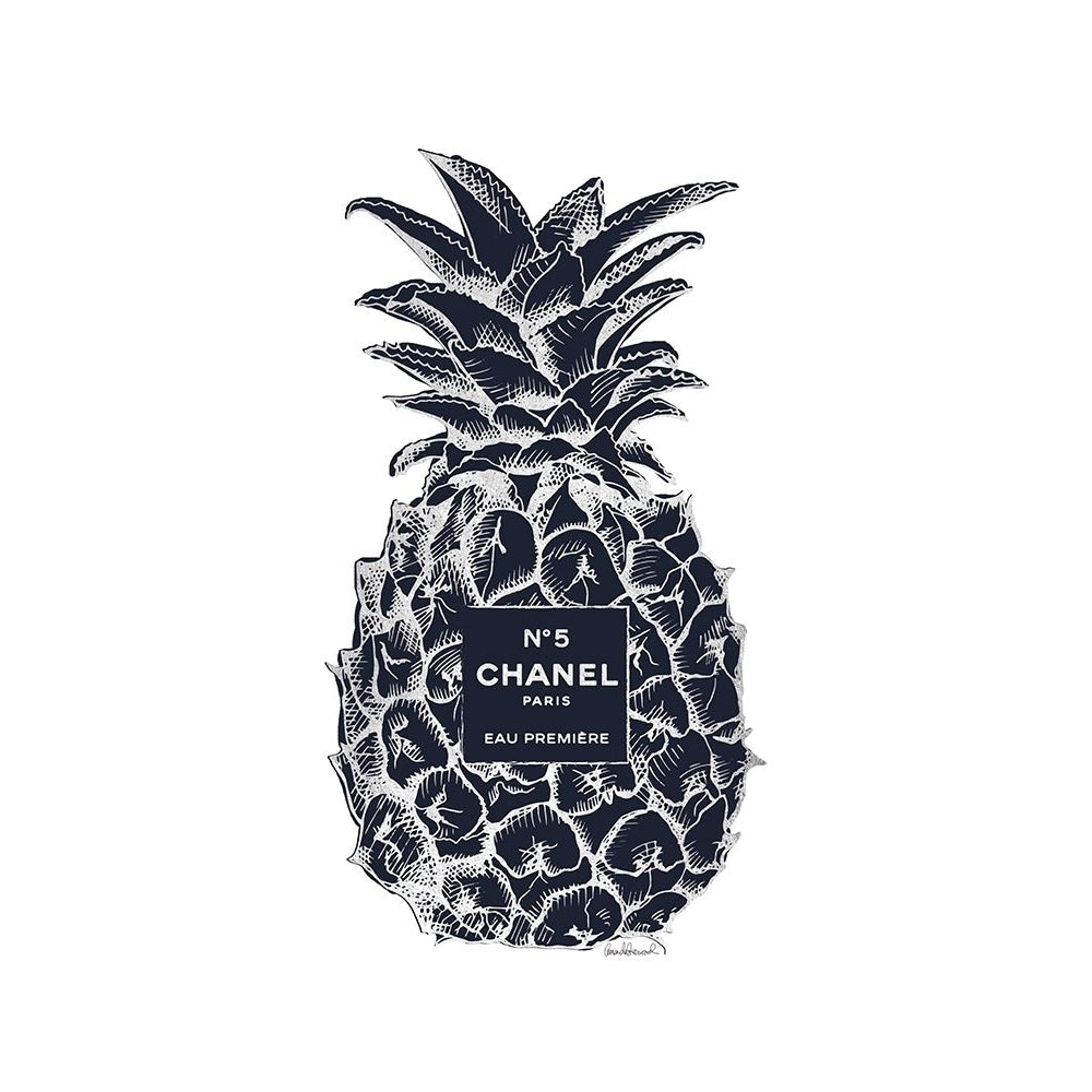 Black Silver Pineapple Poster Print by Amanda Greenwood-VARPDXAGD115347 Image 1