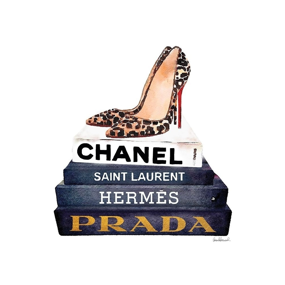 Book Stack Leopard Shoes Poster Print by Amanda Greenwood-VARPDXAGD115359 Image 1