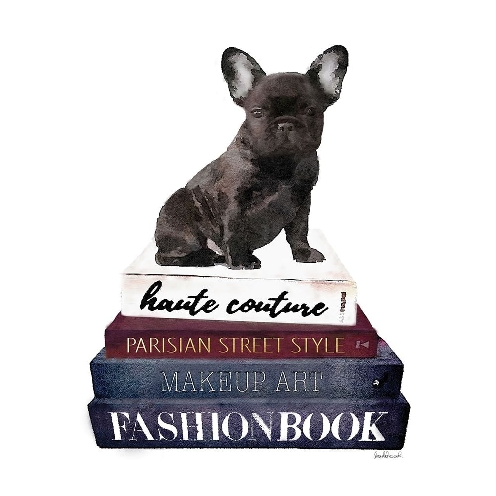 Bookstack Frenchie Poster Print by Amanda Greenwood-VARPDXAGD115442 Image 1