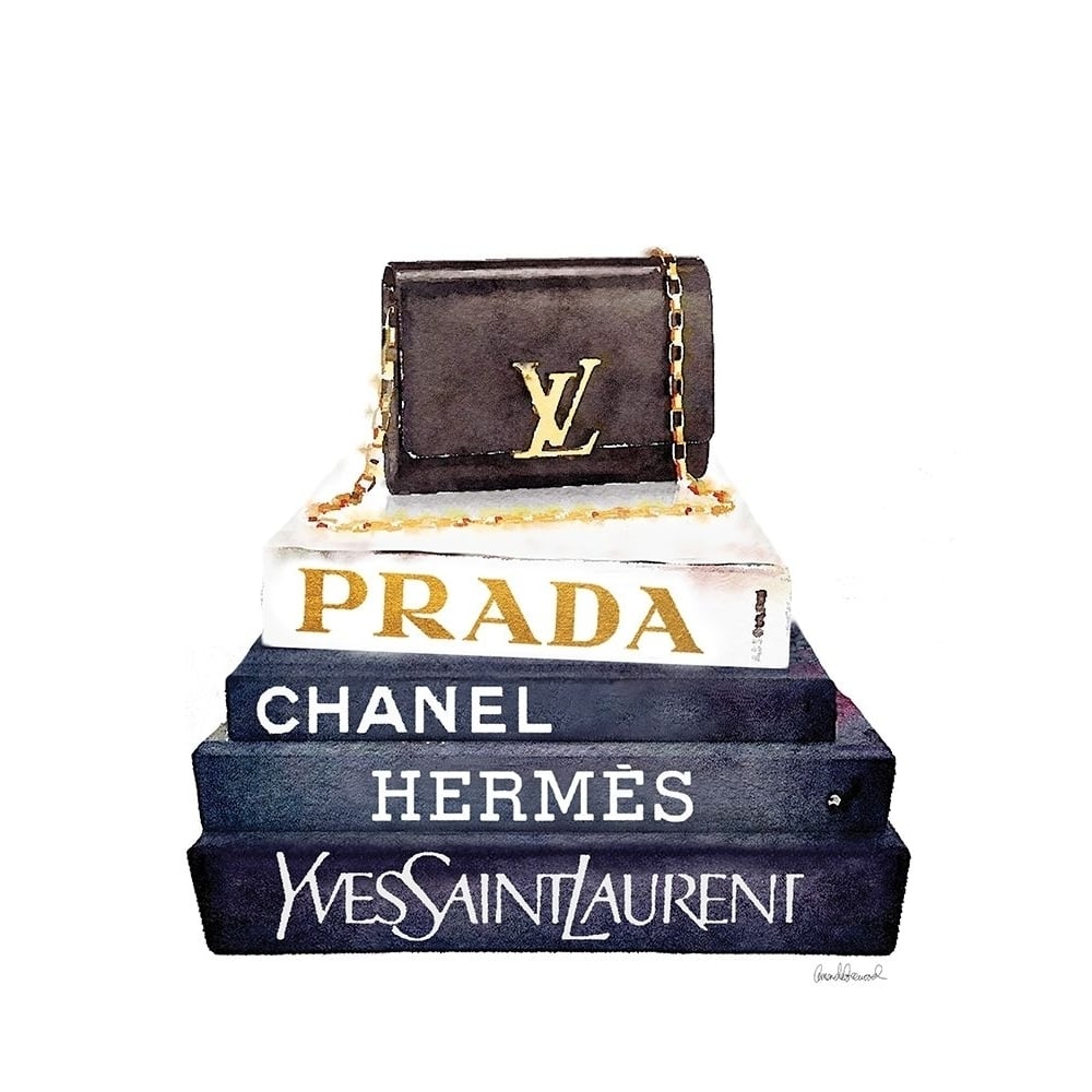 Book Stack Black Clutch Poster Print by Amanda Greenwood-VARPDXAGD115550 Image 1