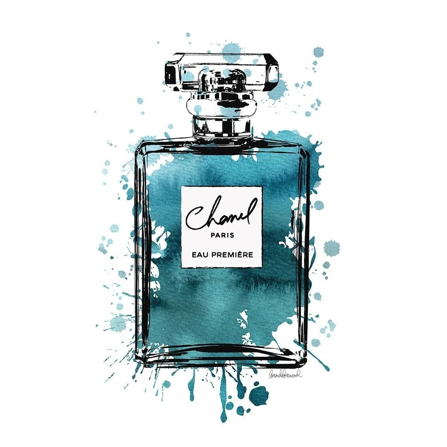 Black Inky Perfume in Teal Poster Print by Amanda Greenwood-VARPDXAGD115544 Image 1