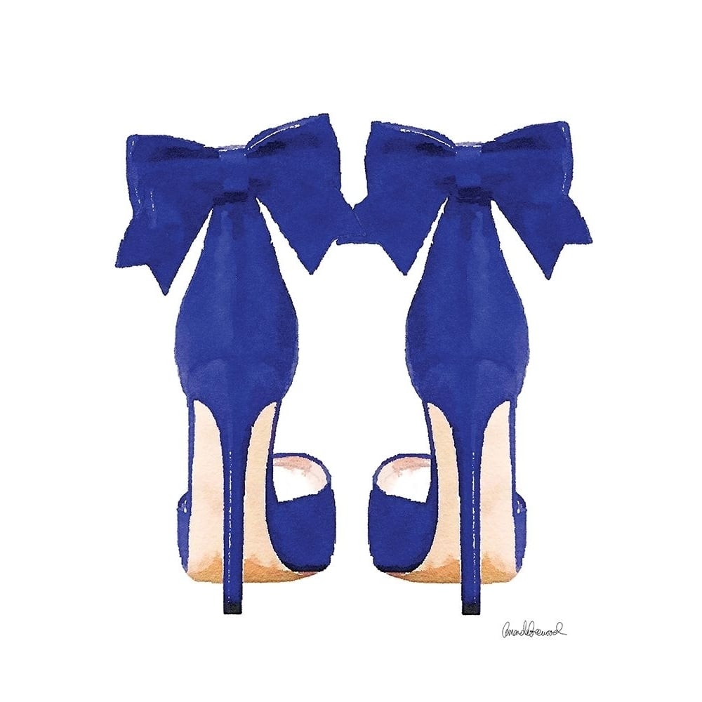 Navy Bow Shoes Poster Print by Amanda Greenwood-VARPDXAGD115558 Image 1