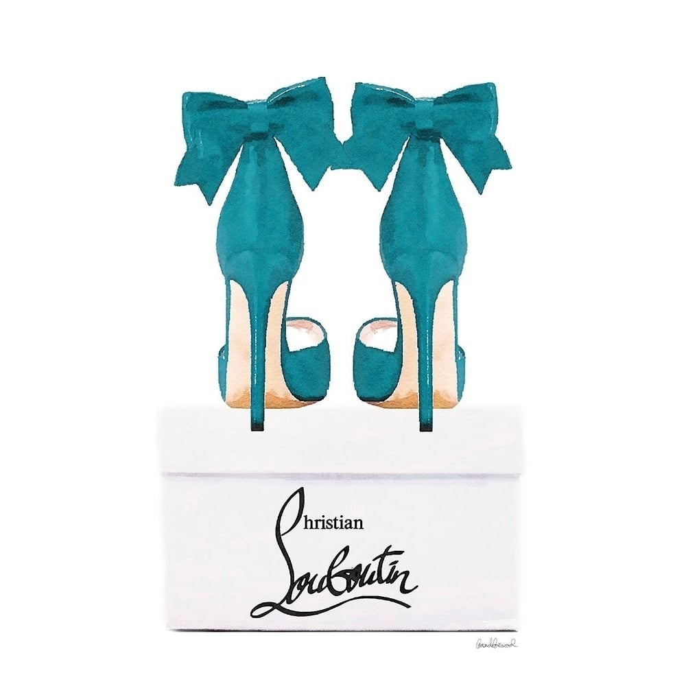 Teal Shoes with Box Poster Print by Amanda Greenwood-VARPDXAGD115556 Image 1