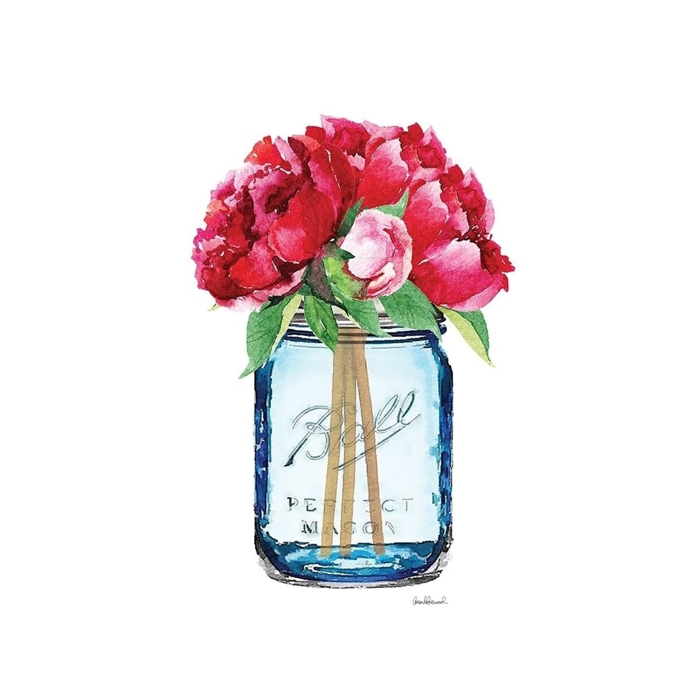 Blue Jar Peony Poster Print by Amanda Greenwood-VARPDXAGD115733 Image 1