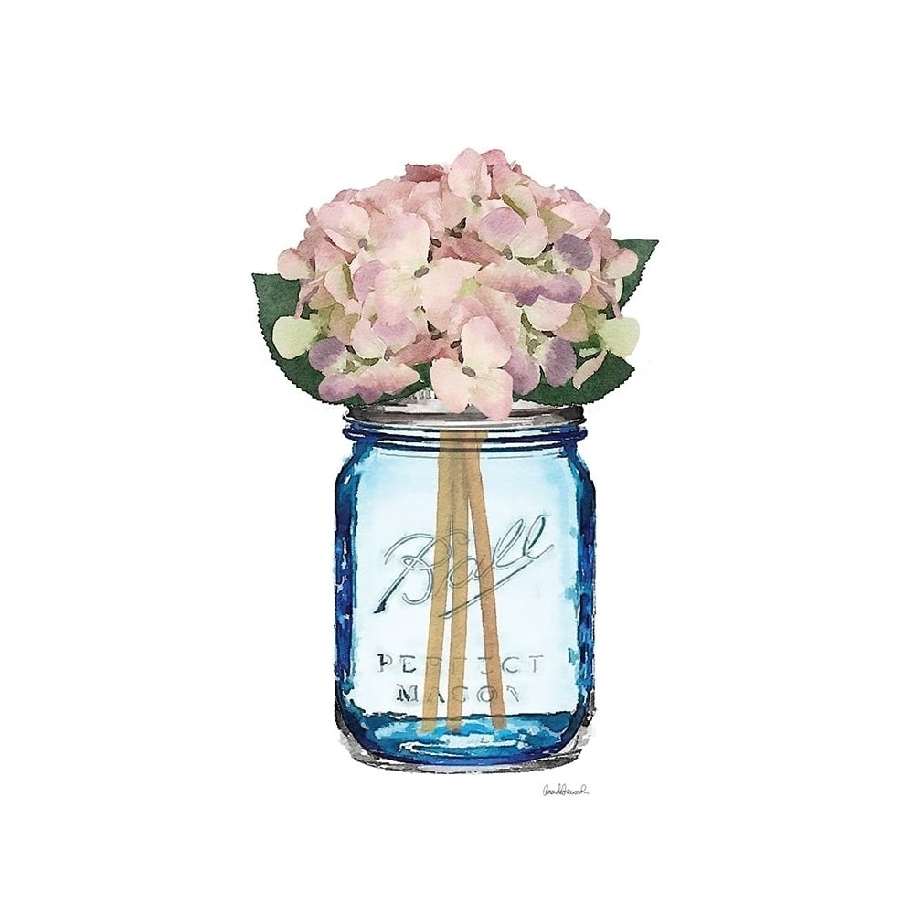 Blue Jar Hydrangea Poster Print by Amanda Greenwood-VARPDXAGD115734 Image 1