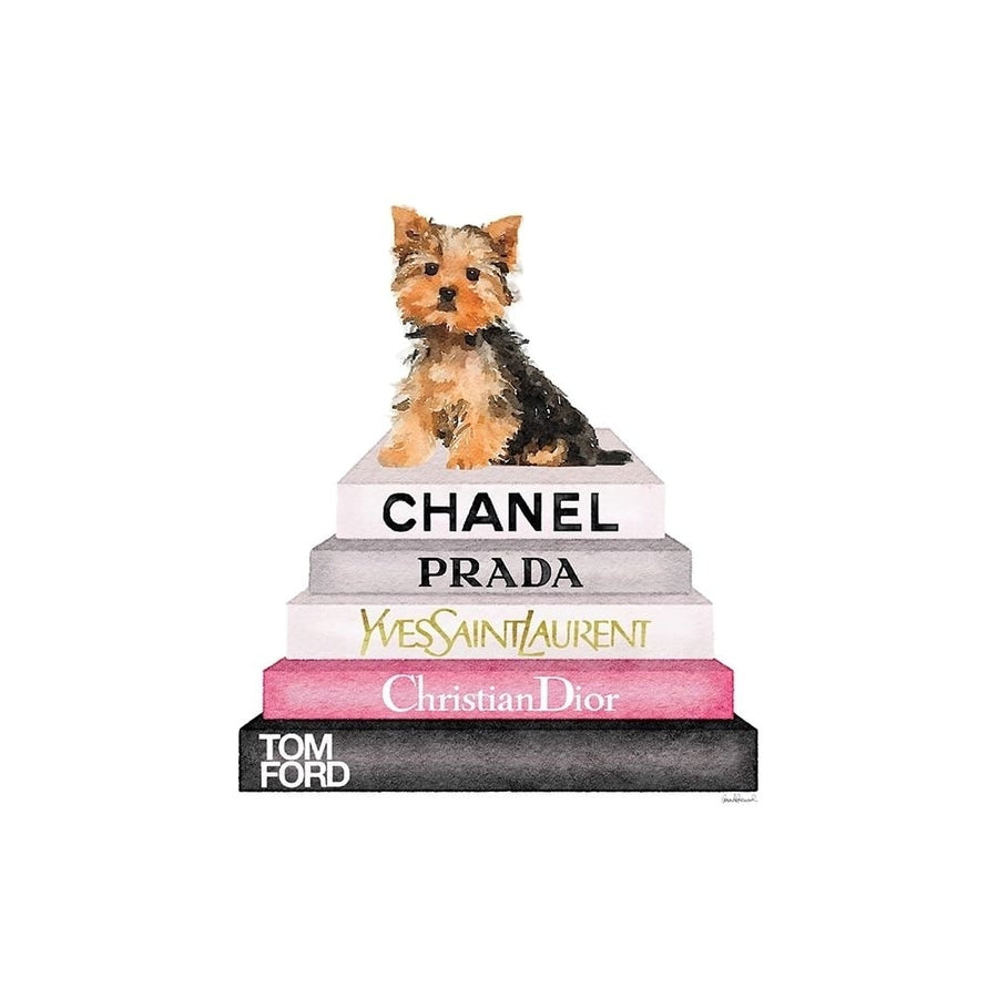 Yorkie Bookstack Poster Print by Amanda Greenwood-VARPDXAGD115745 Image 1