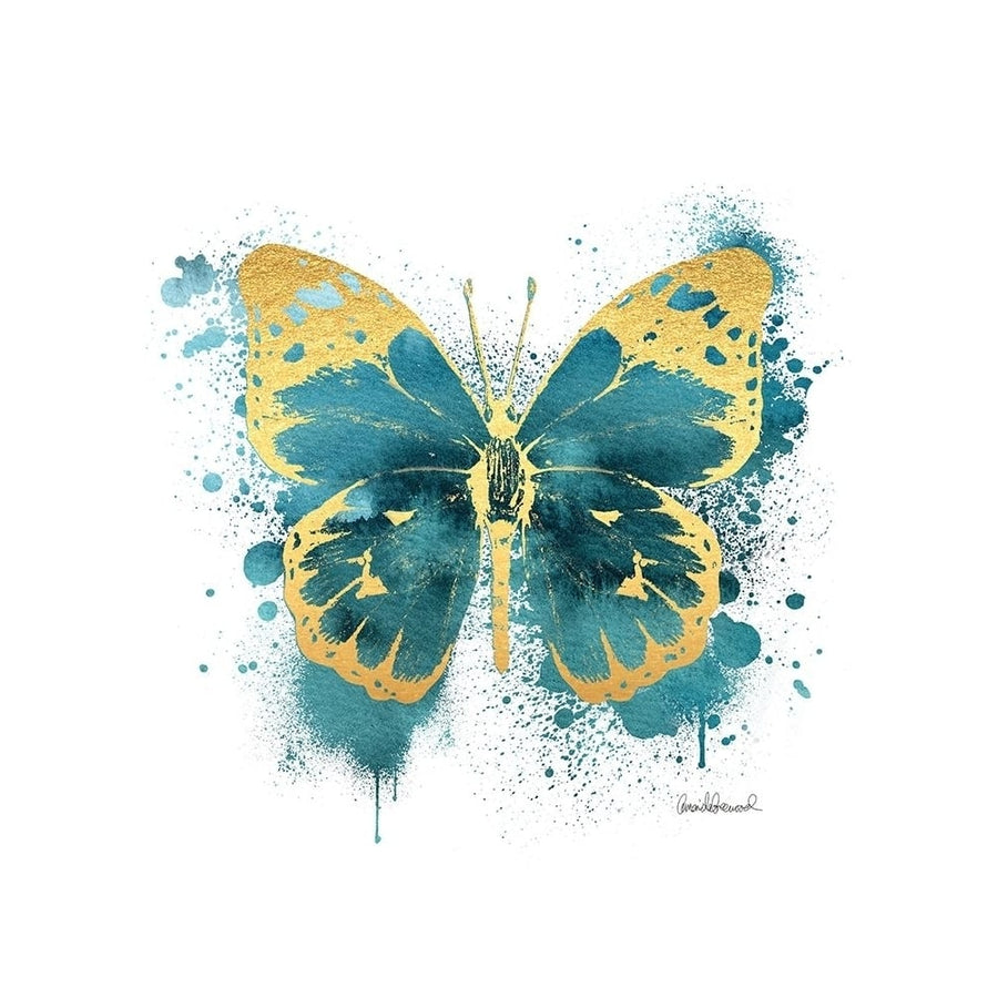 Butterfly Gold and Indigo Poster Print by Amanda Greenwood-VARPDXAGD116443 Image 1