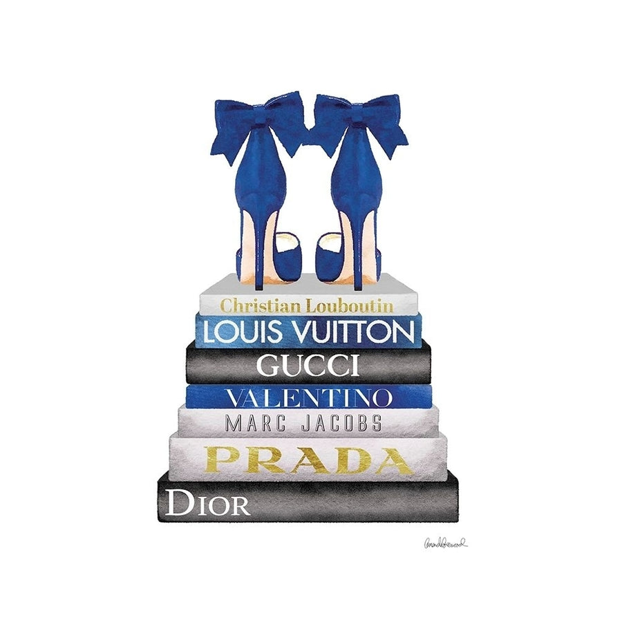 Bookstack Navy Poster Print by Amanda Greenwood Amanda Greenwood-VARPDXAGD117321 Image 1