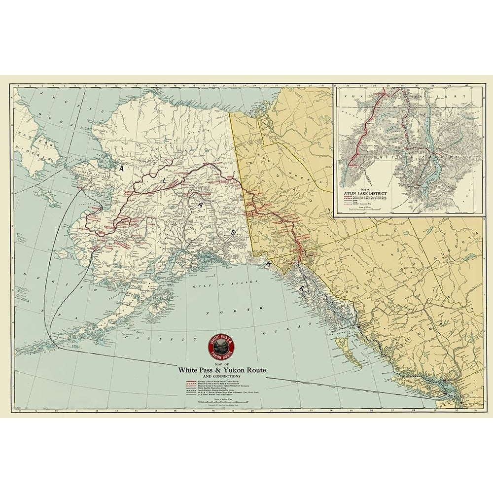 White Pass Yukon Route Railroad - 1917 Poster Print by Unknown Unknown-VARPDXAKZZ0059 Image 1