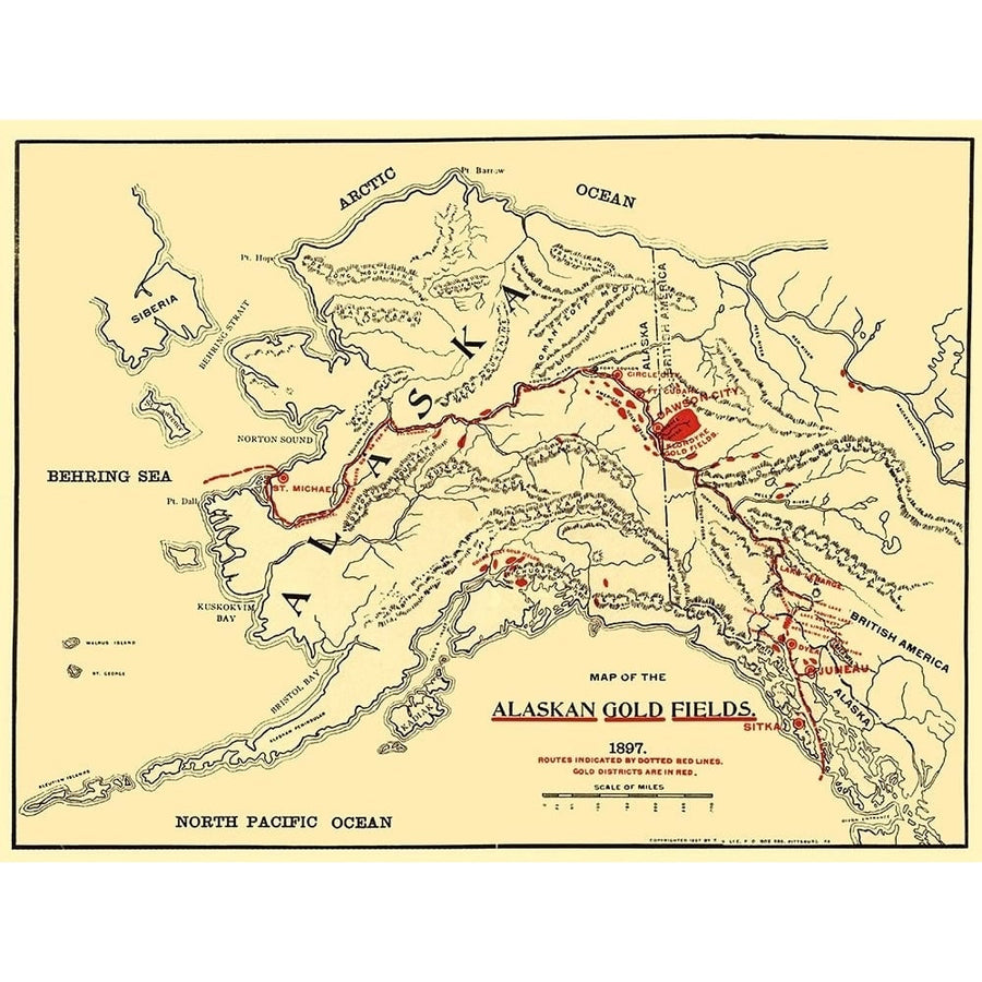 Alaskan Gold Fields - Lee 1897 Poster Print by Lee Lee-VARPDXAKZZ0012 Image 1