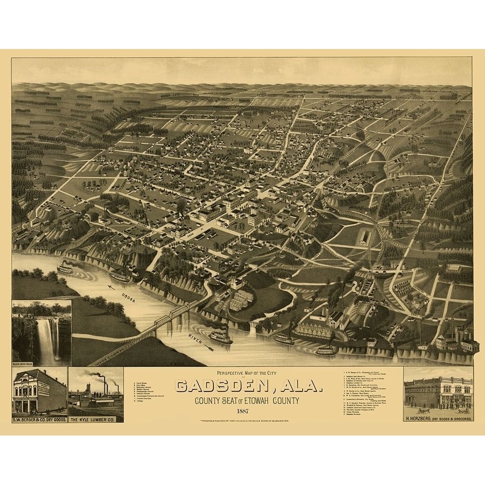 Gadsden Alabama - Beck 1887 Poster Print by Beck Beck-VARPDXALGA0001 Image 1