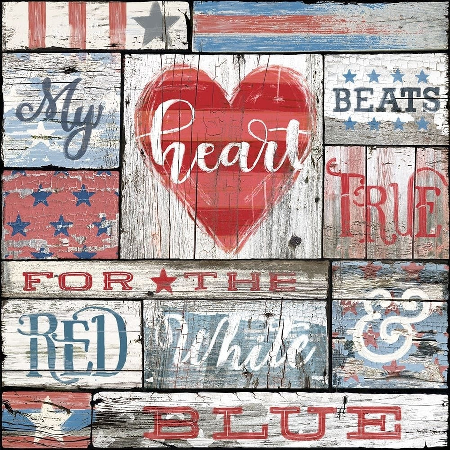 My Patriotic Heart Poster Print - Licensing Studio Art-VARPDXALIZOE257497 Image 1