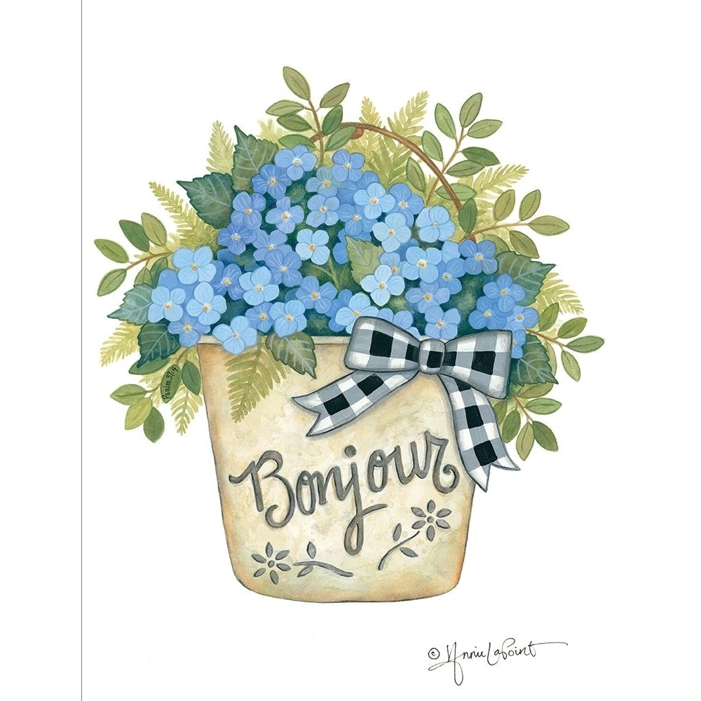 Hydrangeas Bonjour Poster Print by Annie LaPoint-VARPDXALP1876 Image 1