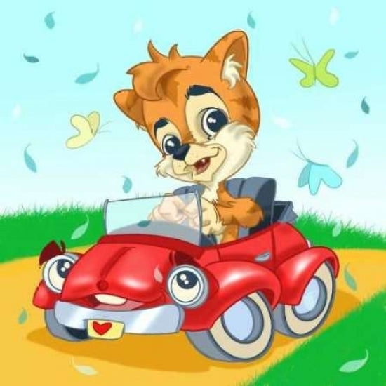 Kitten in the car Poster Print by A. - Perez Alvez-VARPDXALPE004 Image 1