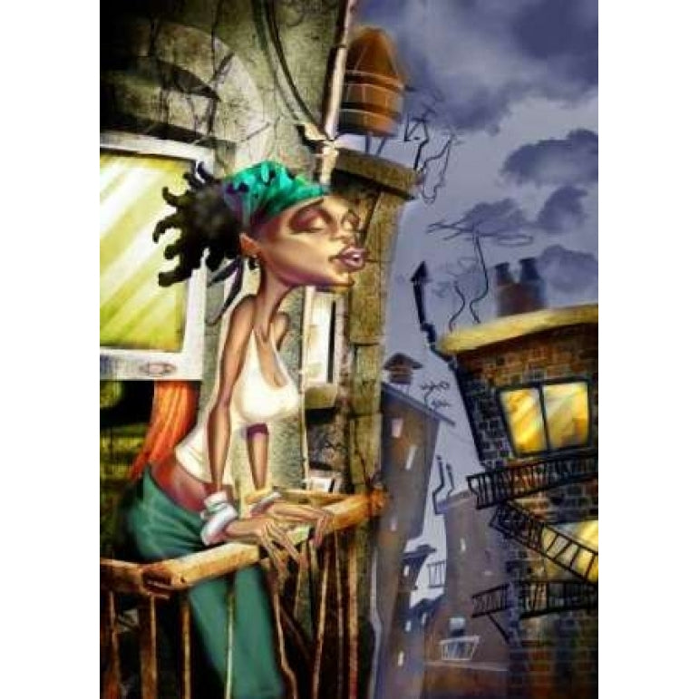 Girl on the Balcony -2 Poster Print by A. - Perez Alvez-VARPDXALPE030 Image 2