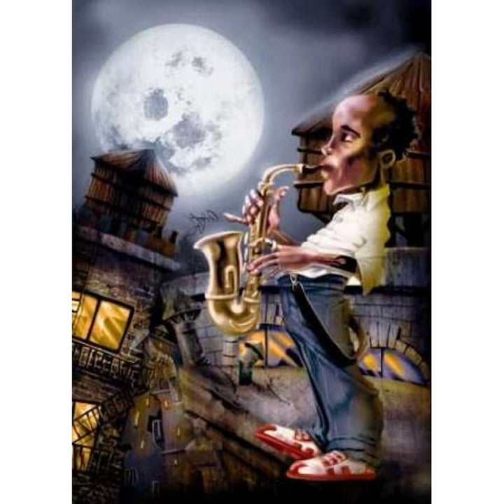 The Saxophonist -2 Poster Print by A. - Perez Alvez-VARPDXALPE031 Image 2