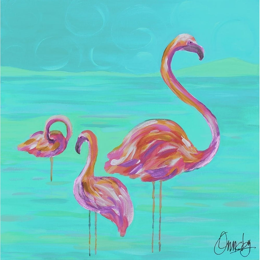 Duo Flamingos Poster Print by Anne Ormsby-VARPDXAOSQ020C Image 1