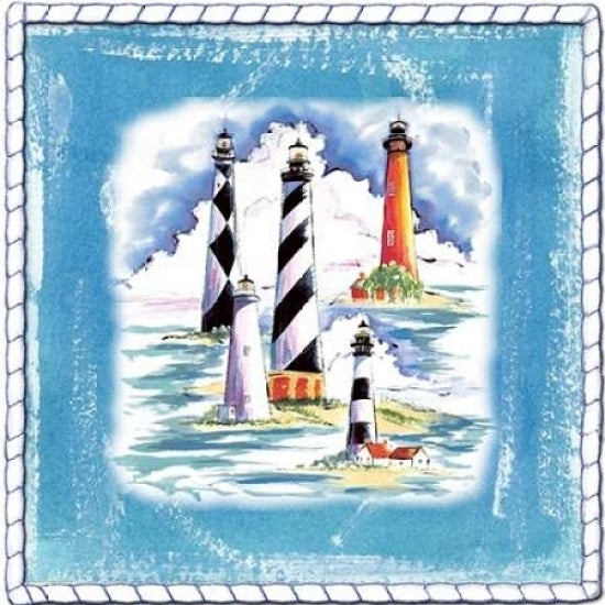 Beach-Front-Lighthouses Poster Print by Anne Ormsby-VARPDXAOSQ069A Image 1