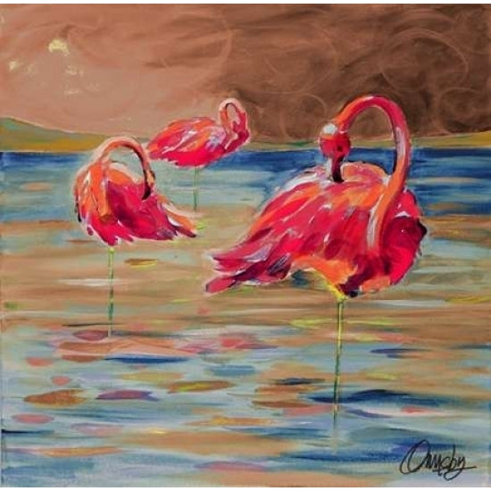 Trio Flamingos Poster Print by Anne Ormsby-VARPDXAO5SQ001B Image 2