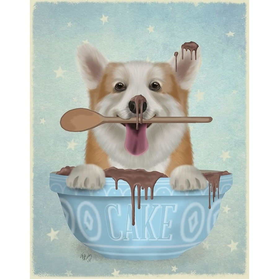 Corgi Cake Bowl Poster Print - Funky Fab-VARPDXAP260527534 Image 1