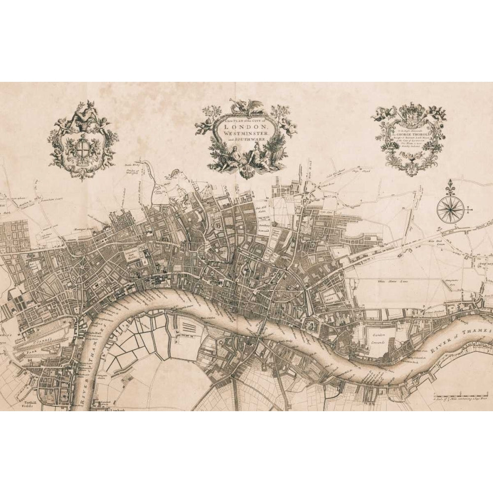 Plan of the City of London 172 Poster Print by John Stow-VARPDXAP6035 Image 1