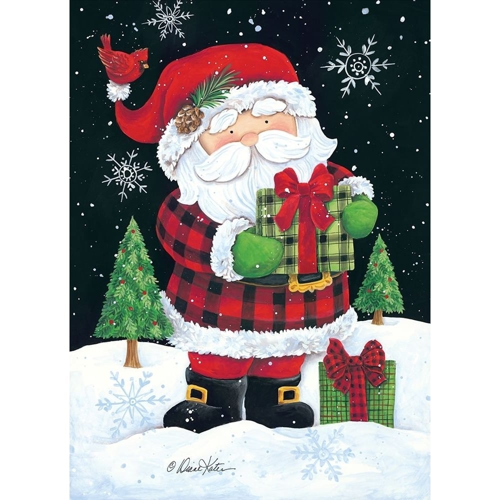 Plaid Santa Claus Poster Print by Diane Kater-VARPDXART1147 Image 1