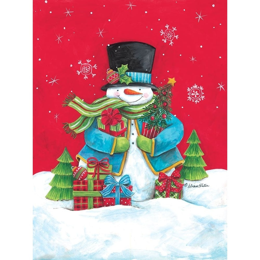 Snowman And Presents Poster Print - Diane Kater-VARPDXART1320 Image 1