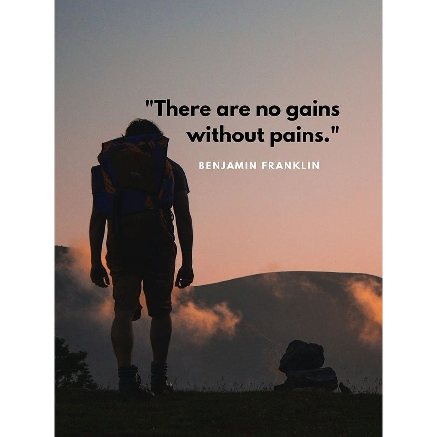 Benjamin Franklin Quote: Gains Without Pains by ArtsyQuotes-VARPDXARTSYQUOTES001568 Image 1