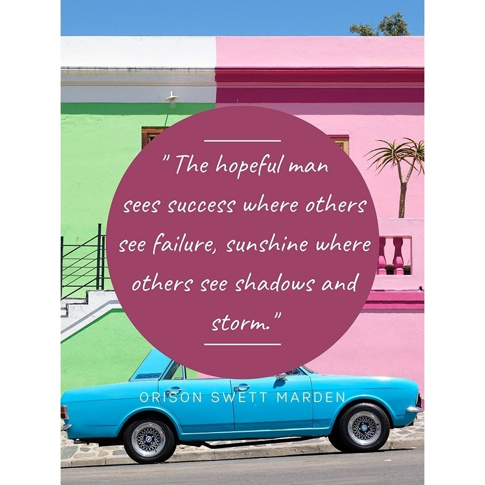 Orison Swett Marden Quote: The Hopeful Man by ArtsyQuotes-VARPDXARTSYQUOTES001749 Image 1