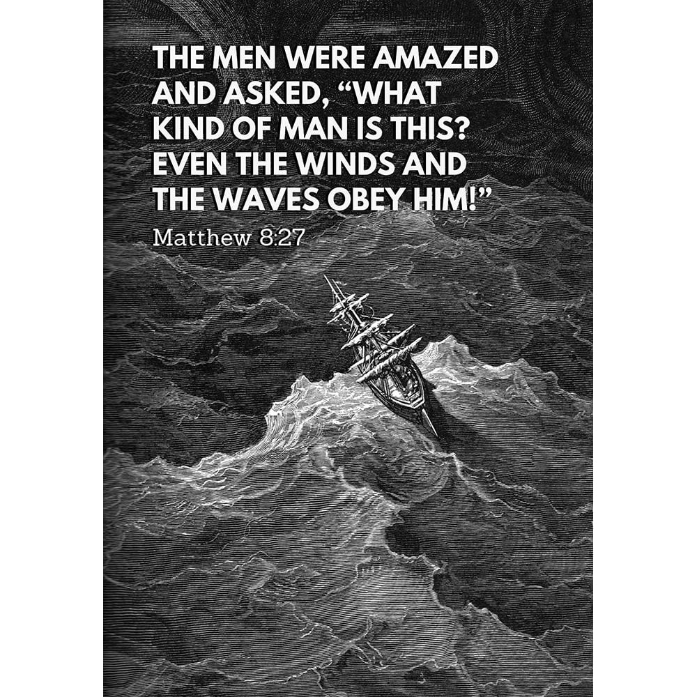 Bible Verse Quote Matthew 8:27 Gustave Dore - Grim Sea Scene by ArtsyQuotes-VARPDXARTSYQUOTES002578 Image 1