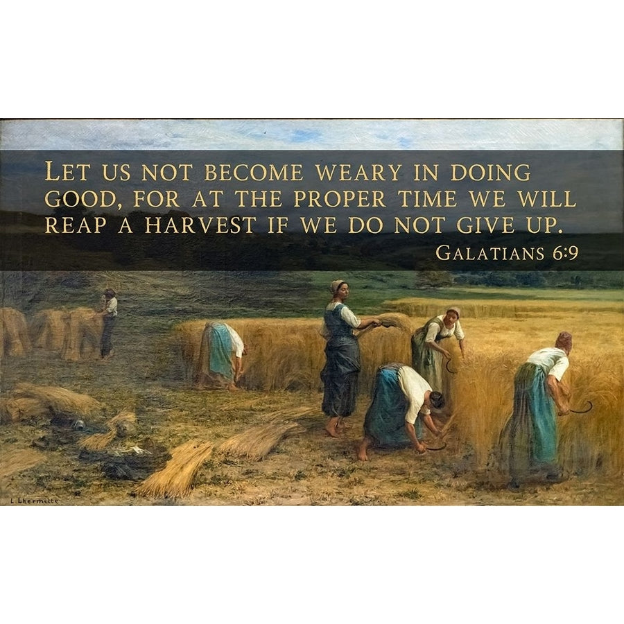 Bible Verse Quote Galatians 6:9 Leon Augustin LHermitte - The Harvest by ArtsyQuotes-VARPDXARTSYQUOTES002646 Image 1