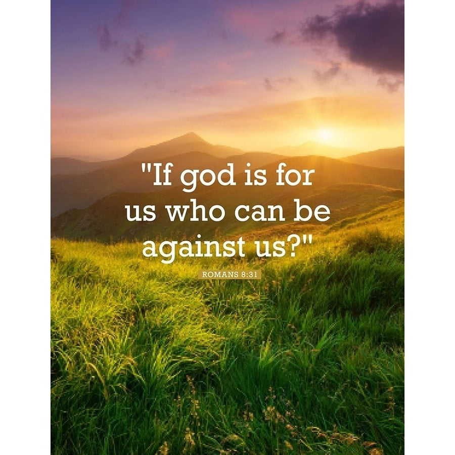 Bible Verse Quote Romans 8:31 by ArtsyQuotes-VARPDXARTSYQUOTES002851 Image 1