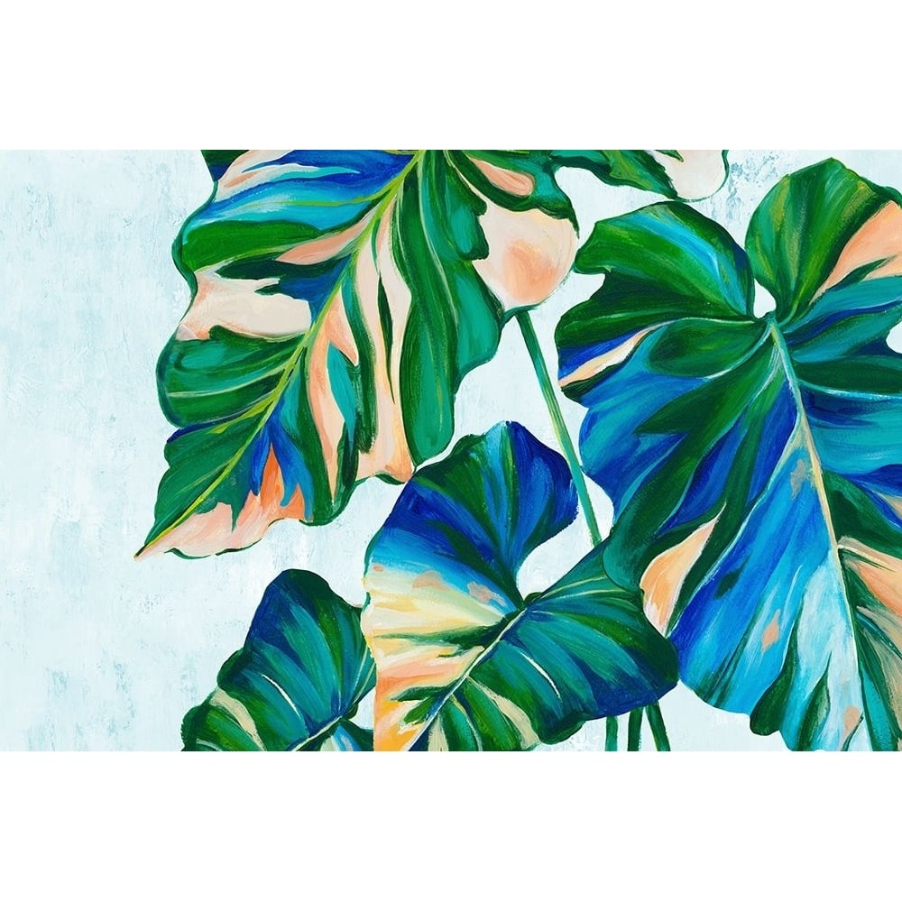 Blue Tropical Leaves I Poster Print - Alex Black-VARPDXAX062A Image 1