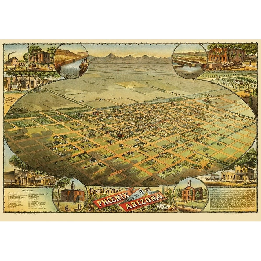 Phoenix Arizona - Schmidt 1885 Poster Print by Schmidt Schmidt-VARPDXAZPH0002 Image 1