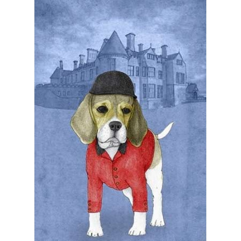 Beagle with Beaulieu Palace Poster Print by Barruf-VARPDXB2990D Image 1