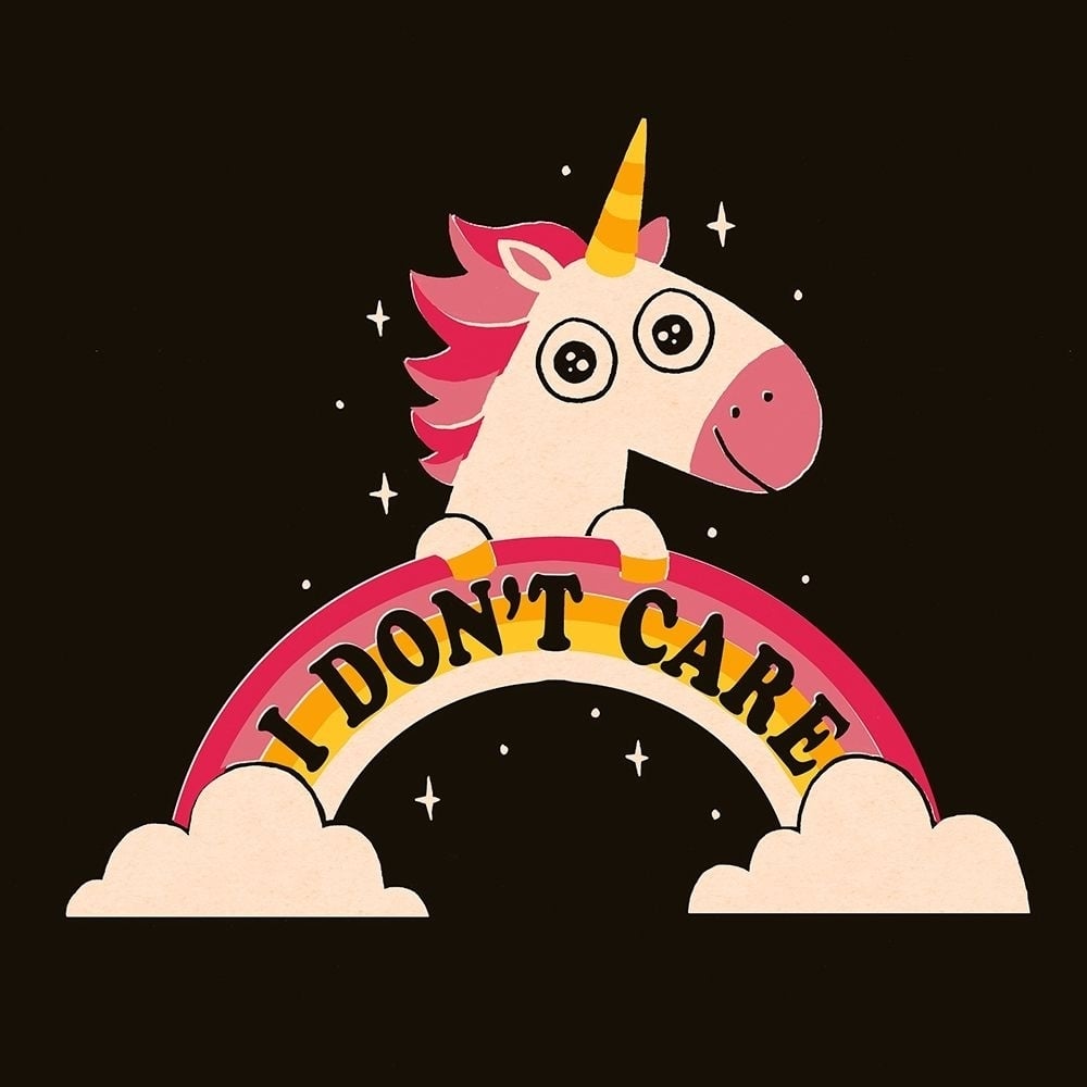 Unicorn Dona?t Care Poster Print by Michael Buxton-VARPDXB3635D Image 1