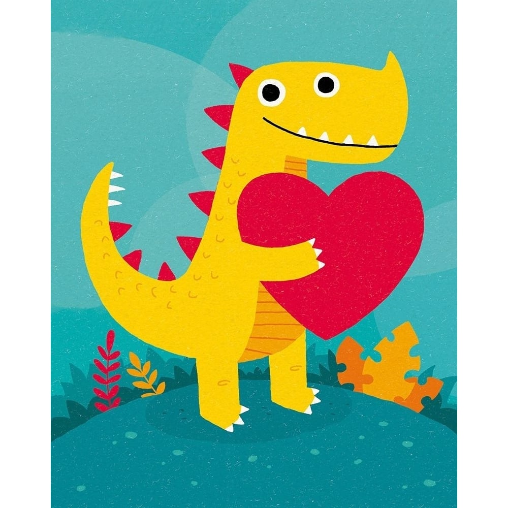 Dino Love Poster Print by Michael Buxton-VARPDXB3629D Image 1