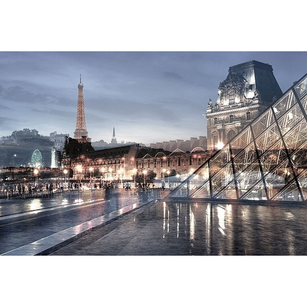 Louvre with Eiffel Tower Vista 1 Poster Print by Alan Blaustein-VARPDXB3648D Image 1