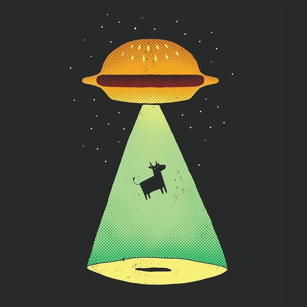 Burger Abduction Poster Print by Michael Buxton-VARPDXB3842D Image 1