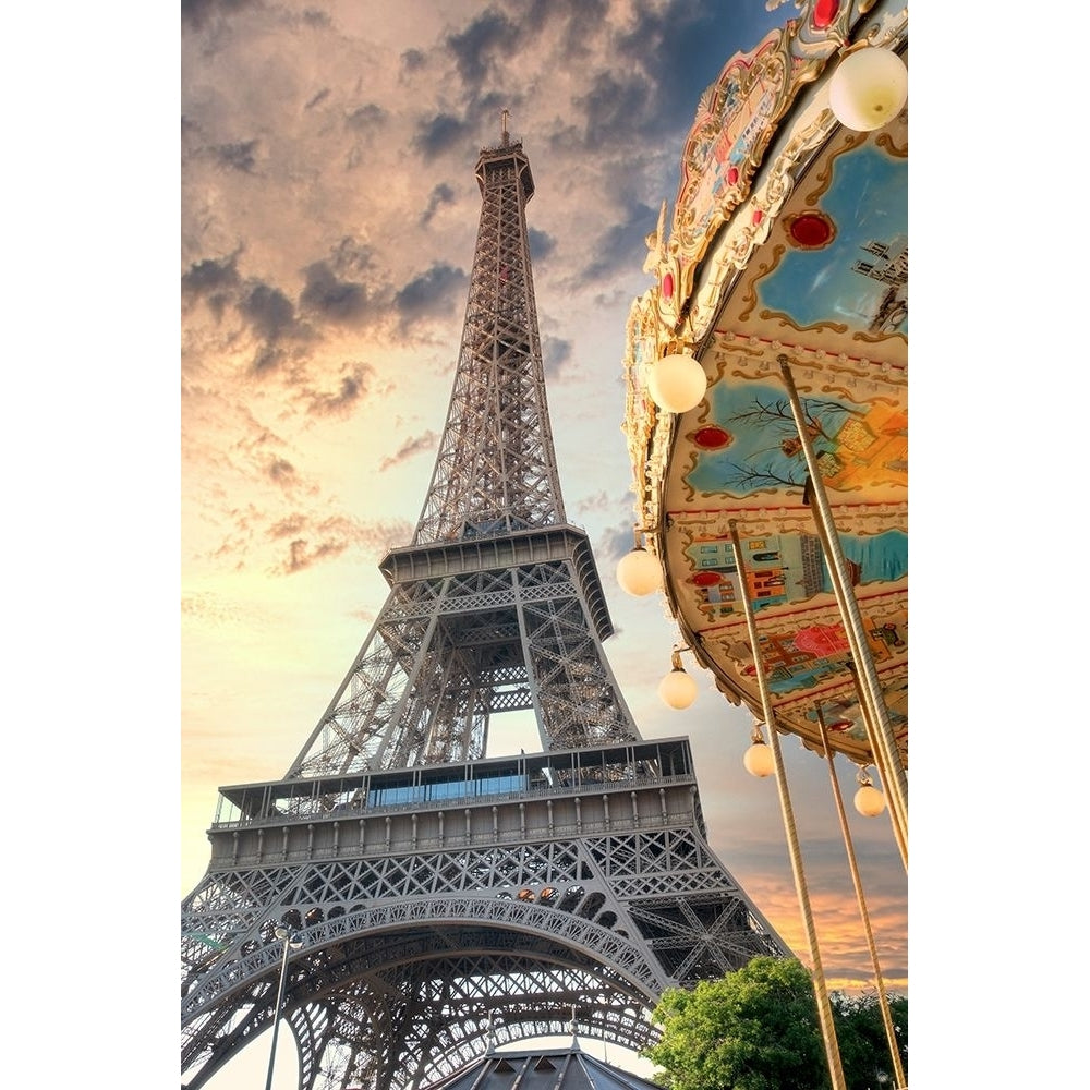 Eiffel Tower and Carousel I by Alan Blaustein-VARPDXB4062D Image 1