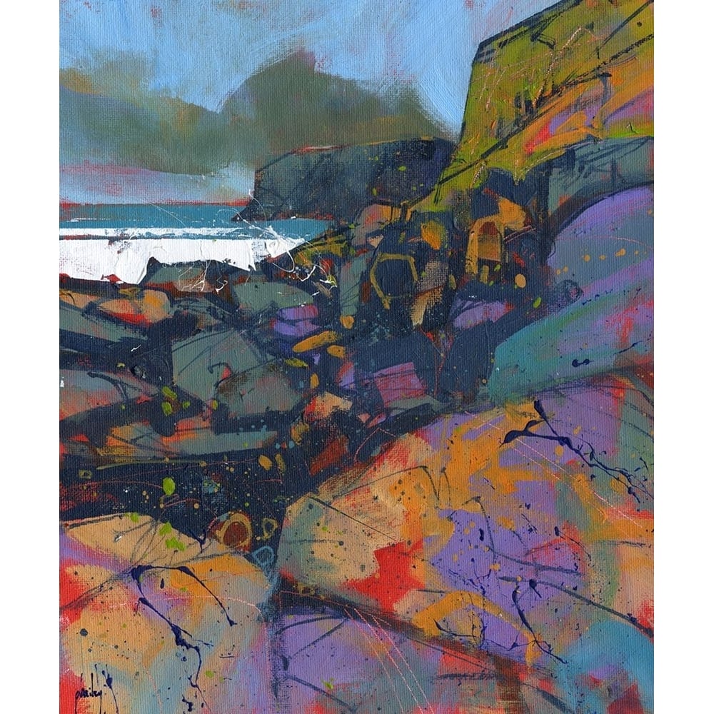 Morfa Cove Rocks Poster Print - Paul Bailey-VARPDXB4345D Image 1