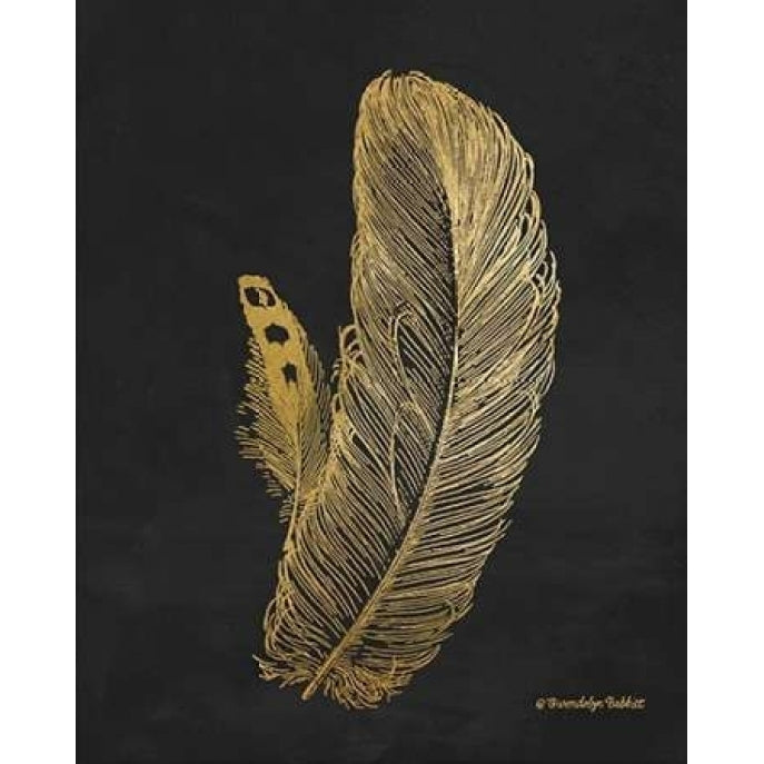 Feather on Black I Poster Print by Gwendolyn Babbitt-VARPDXBAB135 Image 1