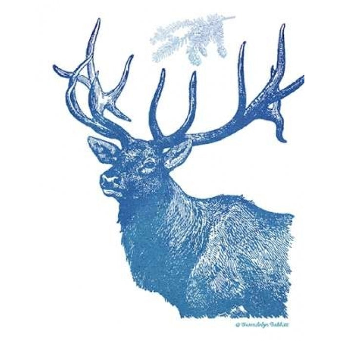 Indigo Deer II Poster Print by Gwendolyn Babbitt-VARPDXBAB152 Image 2